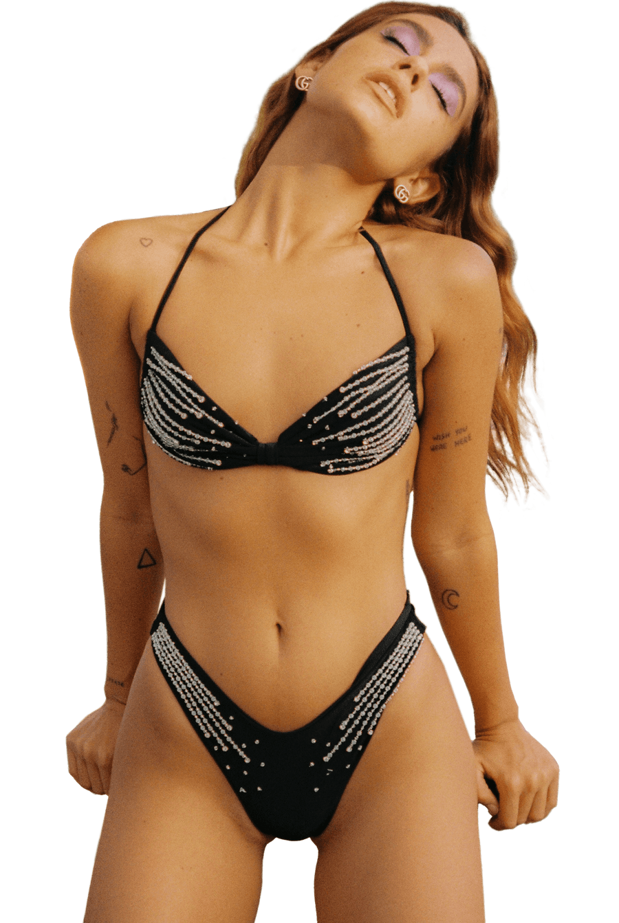 Ophelia Bikini Black Top - Oceanus Swimwear