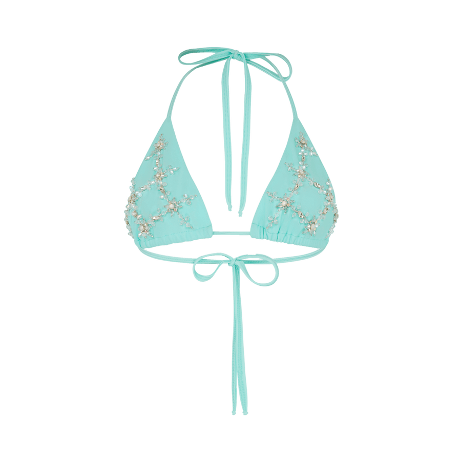 Paulette Bikini Blue Top - Oceanus Swimwear
