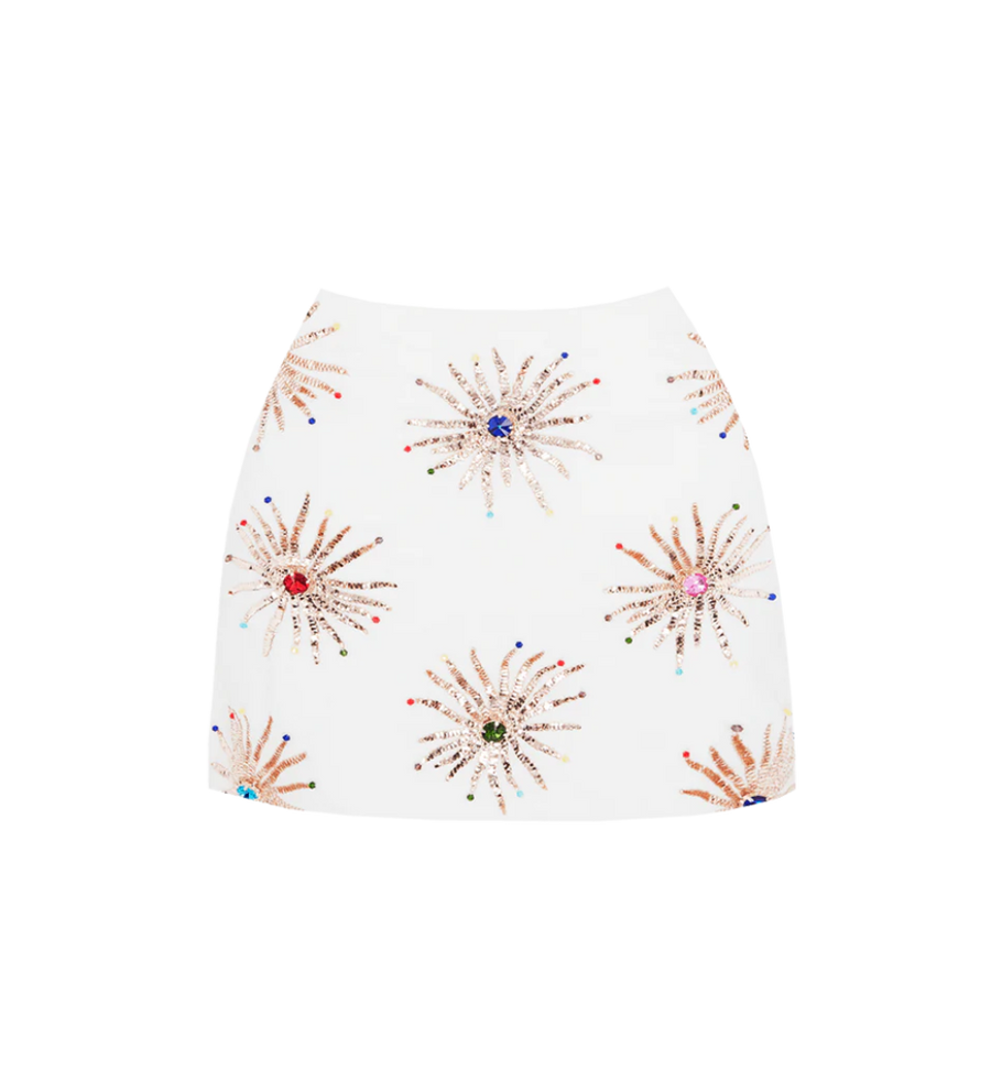 Callie Co-ord Skirt White - Oceanus Swimwear