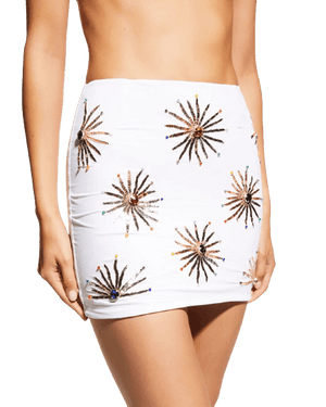 Callie Co-ord Skirt White - Oceanus Swimwear