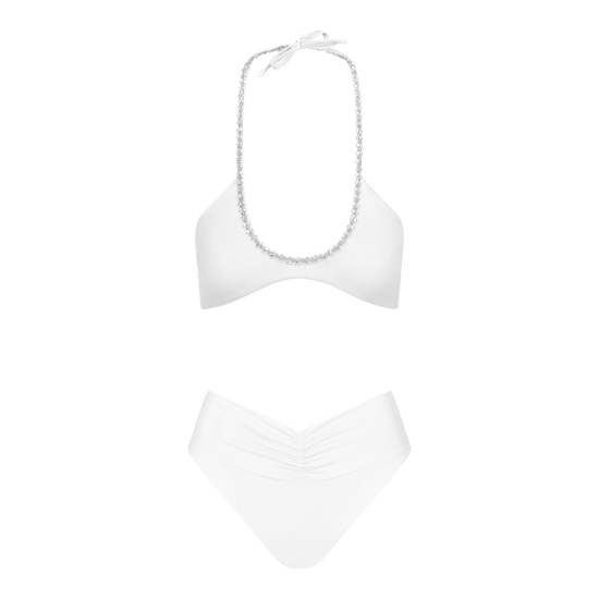 Hayley Bikini White Bottom - Oceanus Swimwear