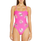 Dolly Two Strap Retro Fuschia Swimsuit Pink