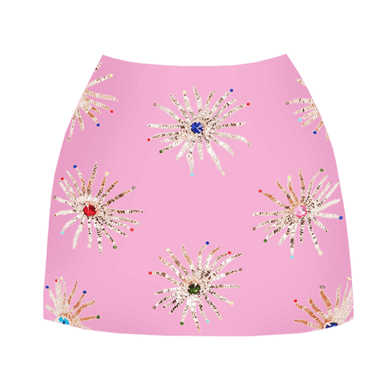 Callie Co-ord Skirt Pink - Oceanus Swimwear