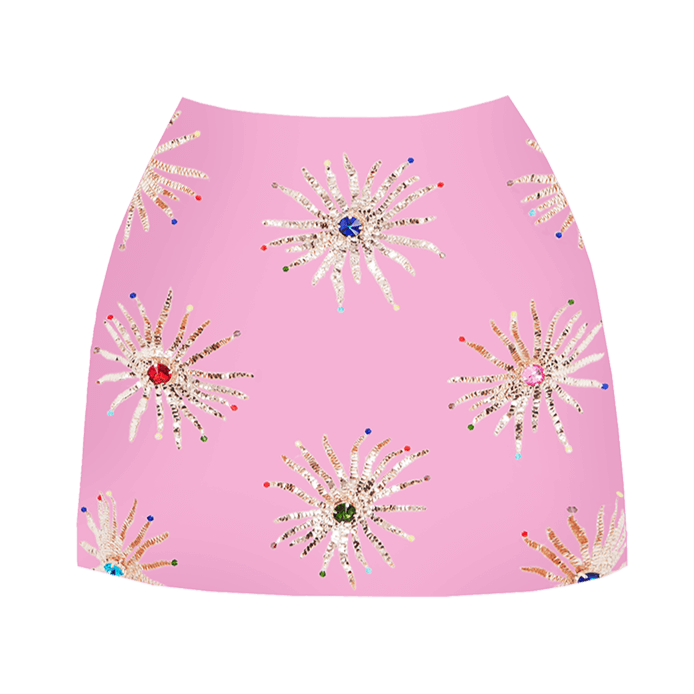 Callie Co-ord Skirt Pink - Oceanus Swimwear