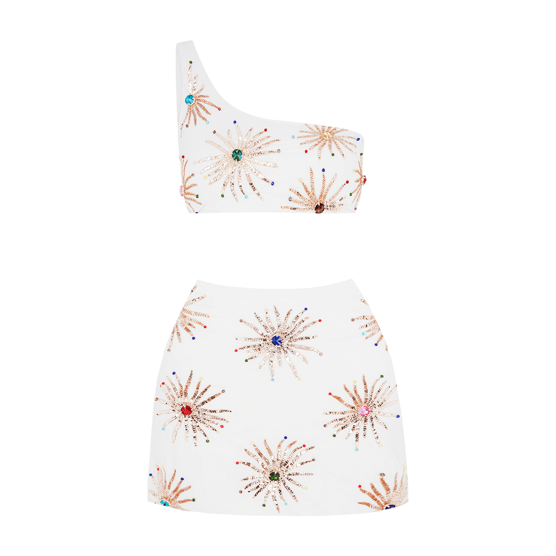 Callie Co-ord Top White